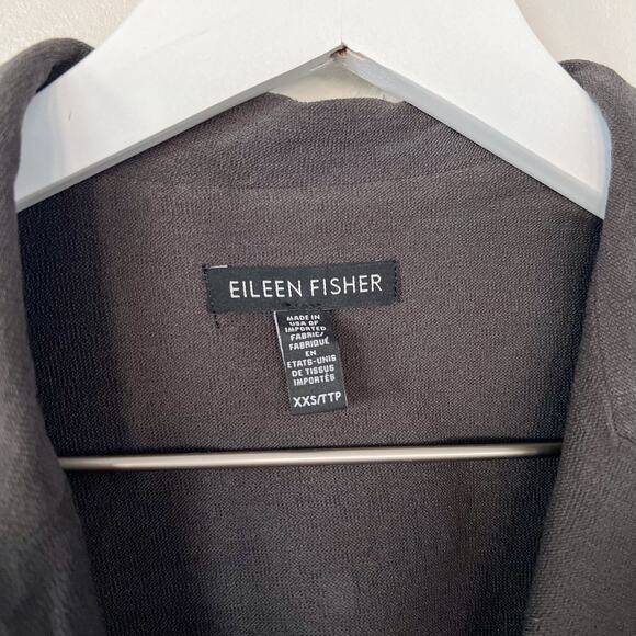 Eileen Fisher Gray Longline Blazer Extra Extra Small - Picture 2 of 4